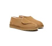 AUSTRALIAN SHEPHERD® UGG Slippers Sheepskin Wool Adjustable Tristen - Chestnut / AU Ladies 10 / AU Men 8 / EU 41