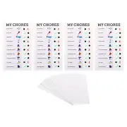 Checklist Board Set, 4 Pcs Chore Chart Plan with Cardstock My Chore, White