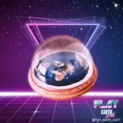 FLAT EARTH MODEL AZIMUTHAL EQUIDISTANT PROJECTION MAP ASH WOOD BASE HAND MADE