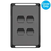 Clipsal Pro 4 Gang Switch Skin Black