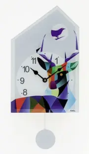 Modern quartz Cuckoo Clock with cuckoo call AM W7492 NEW