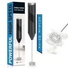 Double Whisk Milk Frother Handheld Electric Blender stick Drink Mixer with Fo...