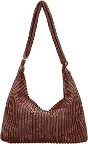 Ulisty Women Corduroy Hobo Bag Adjustable Strap Shoulder Bag Crossbody Bag Casual Purse Tote Bag Handbag