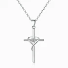 Minimalist Cross Necklace in Gold and Silver with Unique Lighting Effect