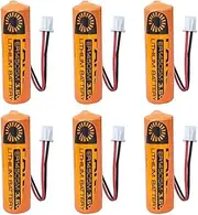 HOUYIBO 6PCS ER14505M with 2.54 White Plug 3.6V 2200mAh Replacement Batteries Non-Rechargeable Lithium Battery for CNC System