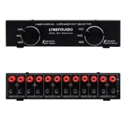 3-IN-3-OUT Passive Amplifier Selector Audio Splitter Sound Switcher for Speakers