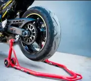 "PADDOCK STAND, RED "FIT FOR BAJAJ DOMINAR 250 & 400