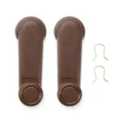 Pair LR Windows Winder Handle Crack Brown For Nissan Navara D21 Pickup 1986-1997 (for: Nissan)