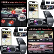 Dashboard Camera Dash Cam Record Car Accident Theft 4K Front Rear 5G WiFi 32G