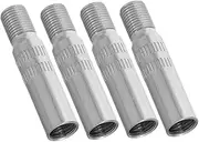 Efficient Tire Inflation: Sturdy Metal Valve Stem Extenders Kit (4pcs) Chrome Plating for Easy Access