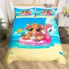 Cattle Hawaii Style Duvet Cover Twin Size,Summer Seaside Beach Shell Conch