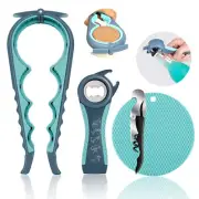 4Pcs Jar Opener Seahorse Knife Multi-Purpose Lids Cap Bottle Ergonomic Opener