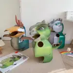 兒童手動 DIY 紙板動物 COSTUME  COS PLAY 恐龍服裝 紙箱恐龍