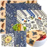 Reusable Beeswax Wrap - 9 Pack Beeswax Wraps for Food, Eco-Friendly Beeswax Food