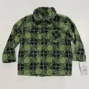 Toddler Boys' Star Wars Baby Yoda Printed Shacket - Green Plaid 2T