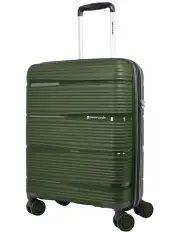 [PIERRE CARDIN] Normandy Cabin Hard Shell Suitcase 55cm in Green