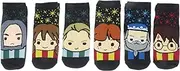 [Harry Potter] Hogwarts Characters Juniors/Womens 6 Pack Ankle Socks, Black, Medium