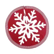 122cm Snowflake Christmas Tree Skirt Ornaments Floor Mat Cover Xmas Party Decor