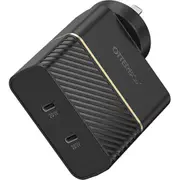 OtterBox 50W Combined Dual Port USB-C Phones/Tablets Wall Charger - Black Shimmer - (USB-C 30W PD + USB-C 20W PD ) Fast Charging Apple, Samsung, Xiaomi Smart Phone & Tablet [78-80354]