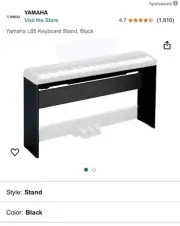 Yamaha L85 Keyboard Stand for Digital Piano - Black