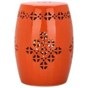 Safavieh Garden Stool 18"X14"X14"Indoor/Outdoor+Plastic+Weather Resistant Orange