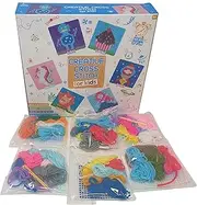 Creative Cross Stitch for Kids | Set of 6 Cross Stitch Boards | Tapestry Sewing Craft Set - Robot, Cupcake, Rocket, Unicorn, Dinosaur, Mermaid Designs