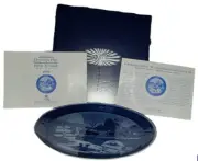 1999 Royal Copenhagen Danish Porcelain Blue Collectible Christmas Plate