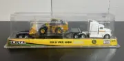 1/64 Ertl John Deere Semi W/ Wheel Loader Die-Cast Set NEW #37382