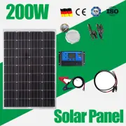 Solar Panel Complete Kit 12V 200W Solar Panels + 30A Controller Camping Caravan