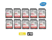 Sandisk Ultra 64GB SD cards for Camera / Trail Camera / Computers (10 Pack)