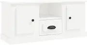 TV Unit Engineered Wood 100x35.5x45 cm White - Modern TV Cabinet for Living Room, Sturdy & Space-Saving Design, Fits Small to Medium Spaces