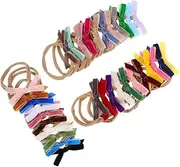 Vaguelly 32pcs Newborn Baby Girl Headbands: Fluffy Bow Elastic Hairbands - Sweet And Stretchy Accessories For Infants Toddlers And Little Girls