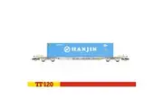 Hornby Tt:120 Touax Sffgmss Ifa Wagon With 45 Container Hanjin Era 11