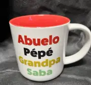 BRAND NEW "Abuelo, Pepe, Grandpa, Saba " 14 ounce mug by Parker Lane