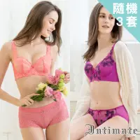 在飛比找momo購物網優惠-【Intimate 內著】3套組福袋 MIT蕾絲托提包覆軟鋼