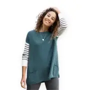 MATILDA JANE Just Imagine Corie Womens Pullover Sweater Teal SZ Medium NEW