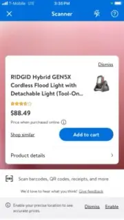 Ridged 18 V Floodlight 1200 Lumens