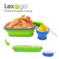 在飛比找momo購物網優惠-【Lexngo】可折疊午餐組-小-580ml(餐盒 環保 便