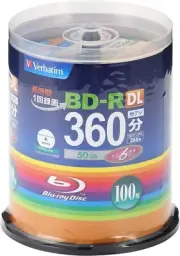 Verbatim VBR260RP100SV1 50GB 1-6x 100 Discs Pack Blu-ray BD-R Printable