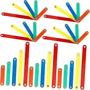 MUSISALY 50pcs Splicing Teaching Educational Toys Magnetic Geometric Strips Magnetic Building Sticks Math Toy Building Sticks for Geometry Kit Magnet Stick Toy Math Strips Plastic