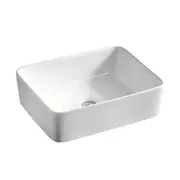 400*300*130mm Poseidon Ultra Slim PA4030 Gloss White Ceramic Rectangle Above Counter Basin