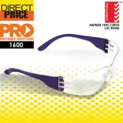 ProChoice (Box of 12) Tsunami Work Safety Glasses Clear Lens 1600