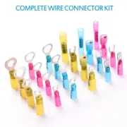 120Pcs Heat Shrink Butt Male Female Wire Spade Connectors Ring Fork Terminals