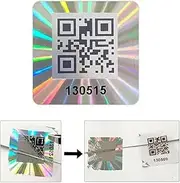 500pcs QR Code Hologram Warranty Void Sticker，Tamper Proof Security Seal Labels with Serial Number,Tamper evident Sticker(1x1 inch)…