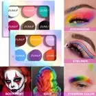 6Color/Set Technicolour Hair Color Palette Neon Face Paint Colored Makeup Hairs