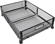 Under Bed Storage Containers with Wheels, Under Bed Shoe Storage Organizer Drawer, Toolfree Assembly Metal Storage Containers for Bedroom Clothes Shoes Blankets