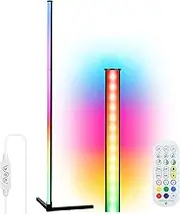 zolyet D C5V BT Connected 72 s Corner Floor Lamp Standing Light with Controller Supported Phones App Control/Music Sync/ 1H&2H&3H 3 Levels Timer/ & Brightn Adjustable Dimmbale/Color Temperature