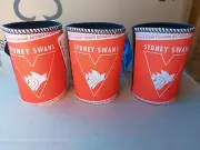 3 AFL Sydney Swans Team Song Can Stubby Coolers Holders - Jersey Football