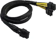 lilila-ree 8 Pin PCIe Splitter Cable, GPU VGA PCIe 8 Pin Female to Dual 8 Pin (6+2) Male PCI Express Power Adapter Braided Extension 9 inches (23cm)