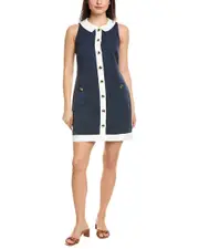 Sail to Sable Button Front Shift Dress